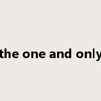the one and only是什么意思