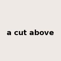 a cut above是什么意思