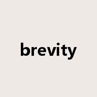 brevity是什么意思