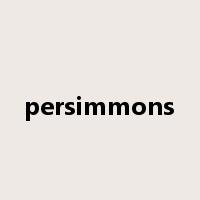 persimmons是什么意思