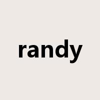 randy是什么意思