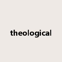 theological是什么意思