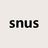snus是什么意思