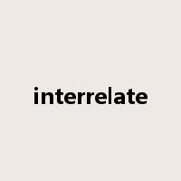 interrelate是什么意思