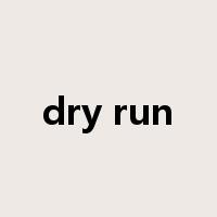 dry run是什么意思