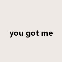 you got me是什么意思