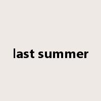 last summer是什么意思