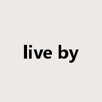 live by是什么意思