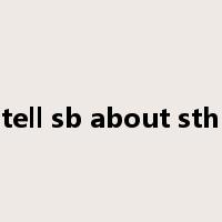 tell sb about sth是什么意思