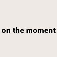 on the moment是什么意思