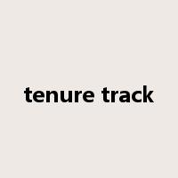 tenure track是什么意思