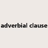 adverbial clause是什么意思