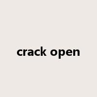 crack open是什么意思