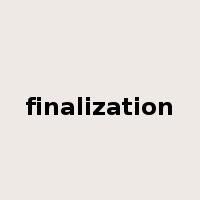 finalization是什么意思