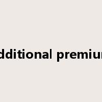 additional premium是什么意思