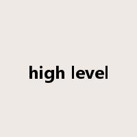 high level是什么意思