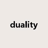 duality是什么意思