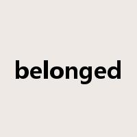 belonged是什么意思