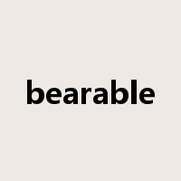 bearable是什么意思