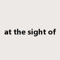 at the sight of是什么意思