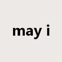 may i是什么意思