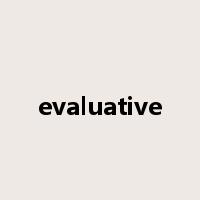 evaluative是什么意思