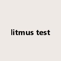 litmus test是什么意思