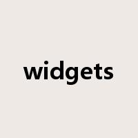 widgets是什么意思