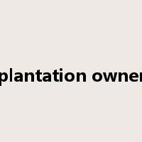 plantation owner是什么意思