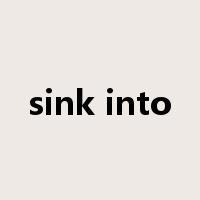 sink into是什么意思