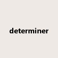 determiner是什么意思