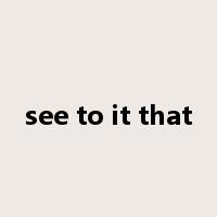 see to it that是什么意思