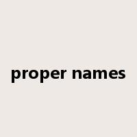 proper names是什么意思