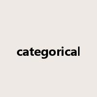 categorical是什么意思