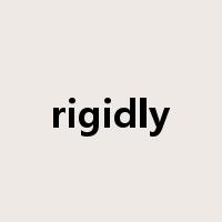 rigidly是什么意思