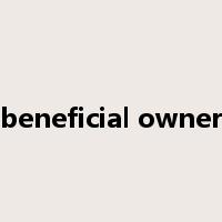 beneficial owner是什么意思