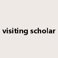 visiting scholar是什么意思
