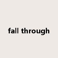fall through是什么意思