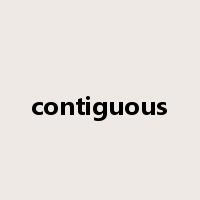 contiguous是什么意思