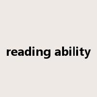 reading ability是什么意思