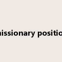 missionary position是什么意思
