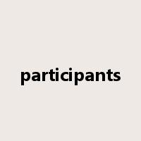 participants是什么意思