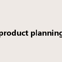 product planning是什么意思