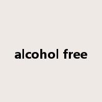 alcohol free是什么意思