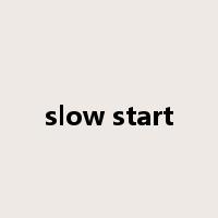 slow start是什么意思