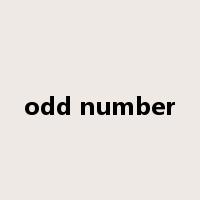 odd number是什么意思
