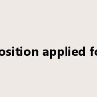 position applied for是什么意思
