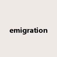emigration是什么意思