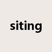 siting是什么意思