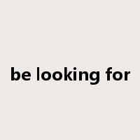 be looking for是什么意思